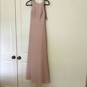 Cream long prom dress size 0. Hayley Paige Occasions. Worn once perfect.
